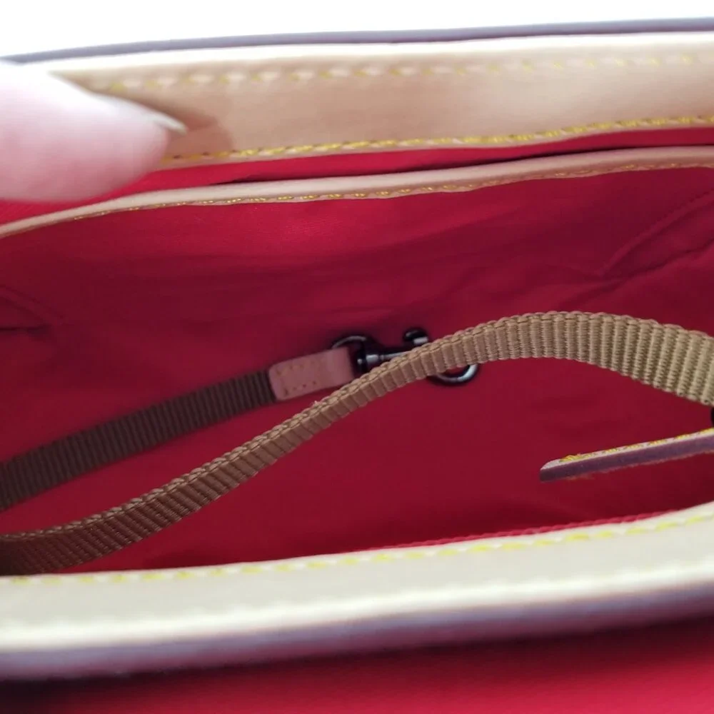 NWT Dooney & Bourke Black Patent Leather Convertible Saddle Bag / Gold Hardware - Picture 9 of 10